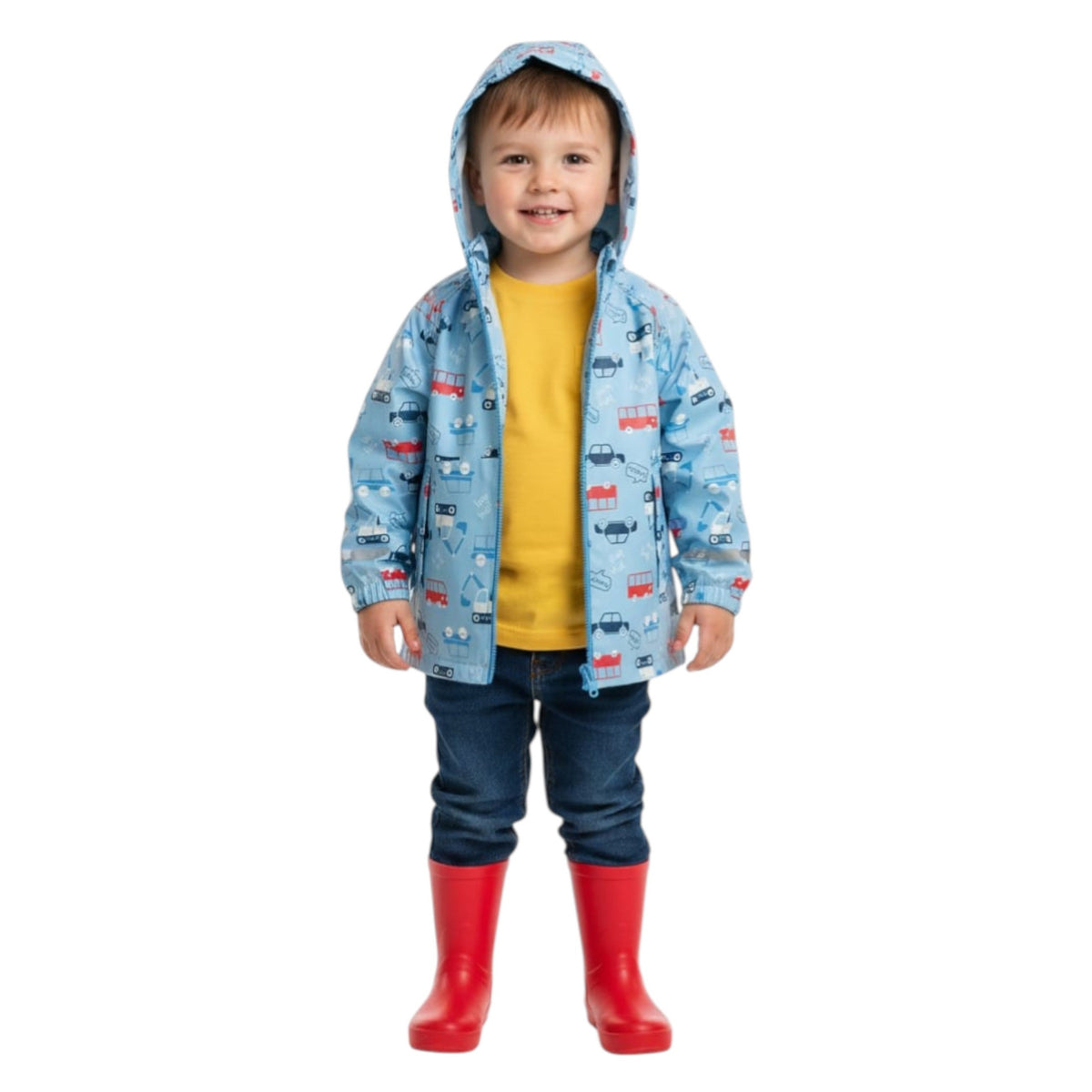 Kids Boy's Printed Jacket,Light Blue