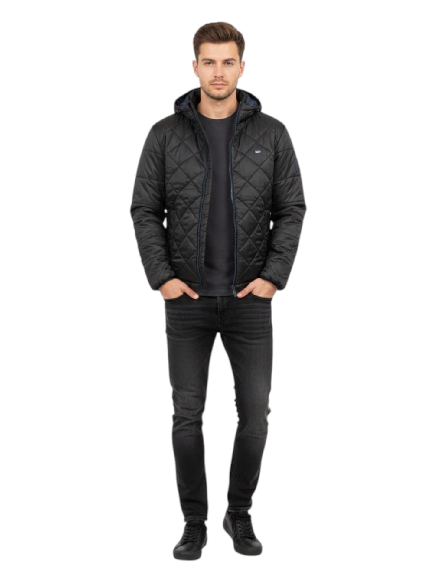 Men's Quilted Jacket,Black