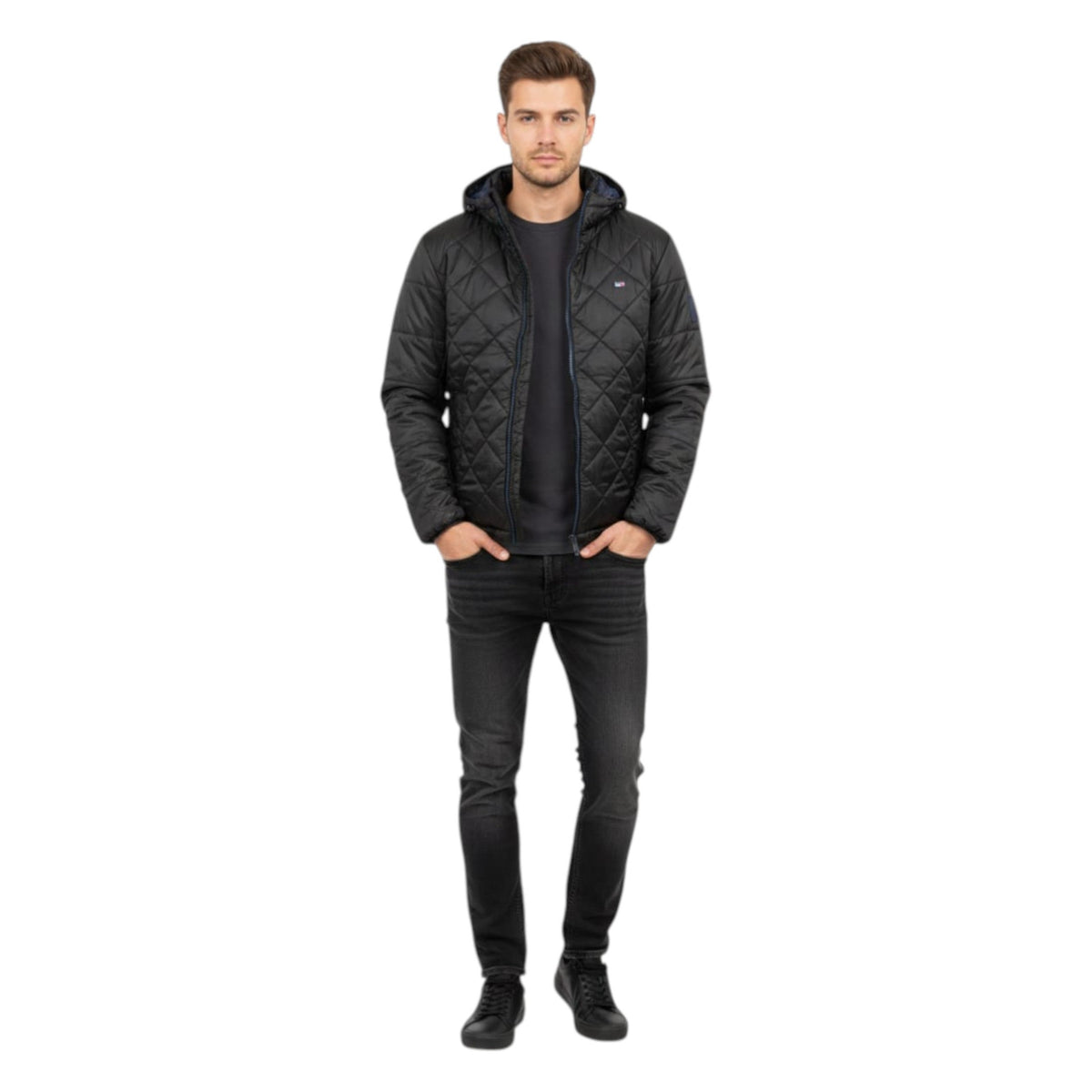 Men's Quilted Jacket,Black