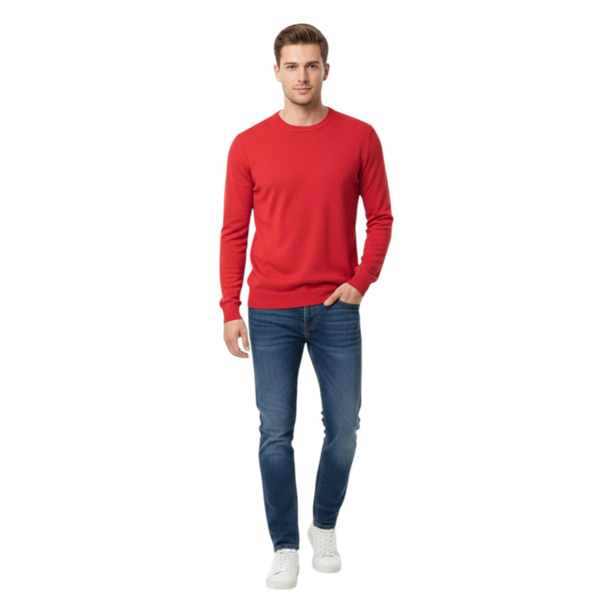 Men's Knitted Sweaters,Red