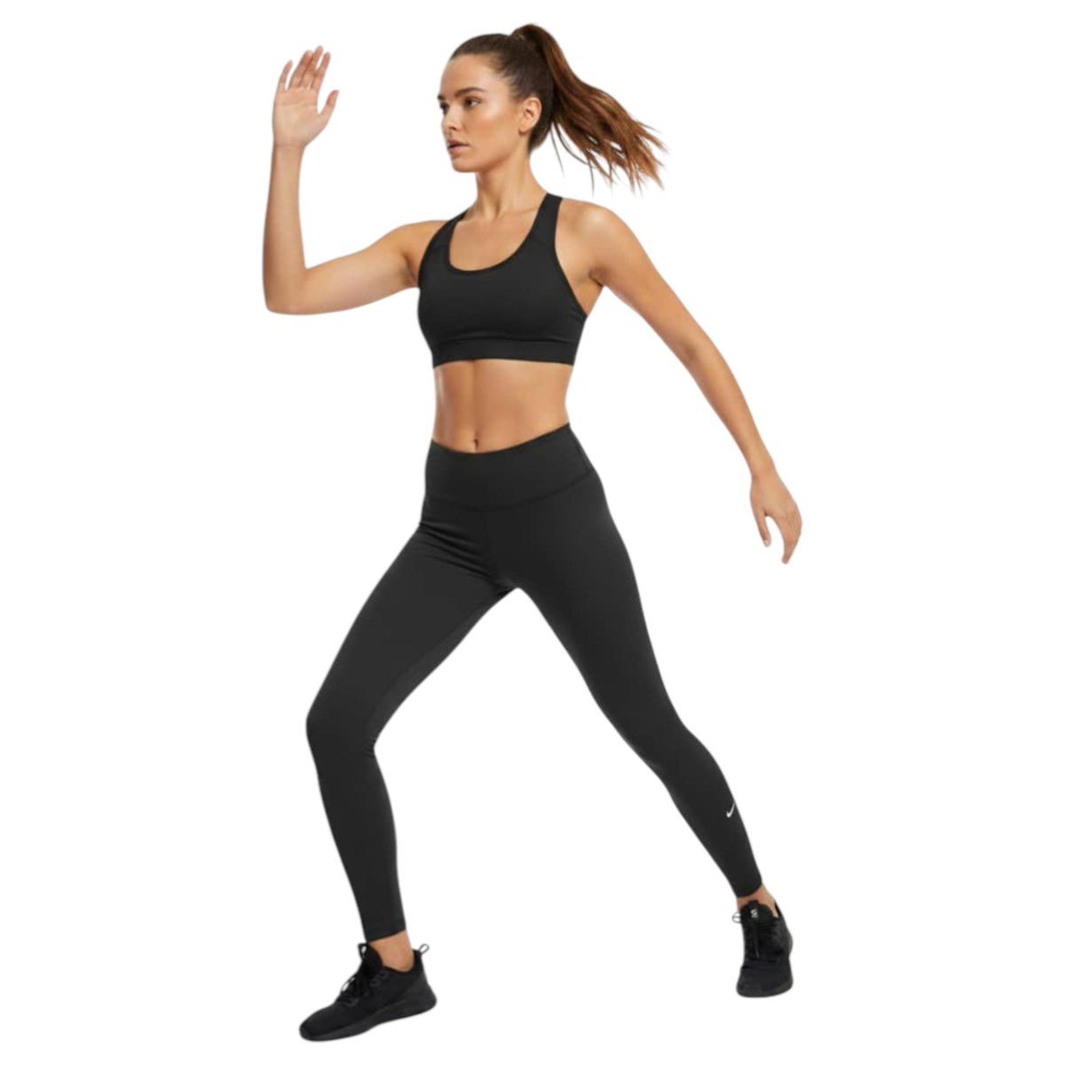 Women's Plain Solid Legging,Black