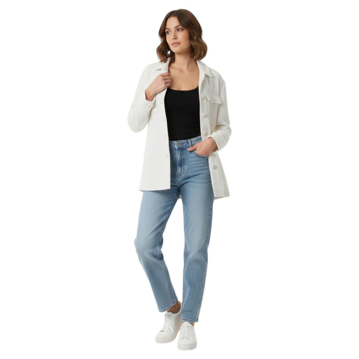 Women's Knitted Jacket,Light Beige