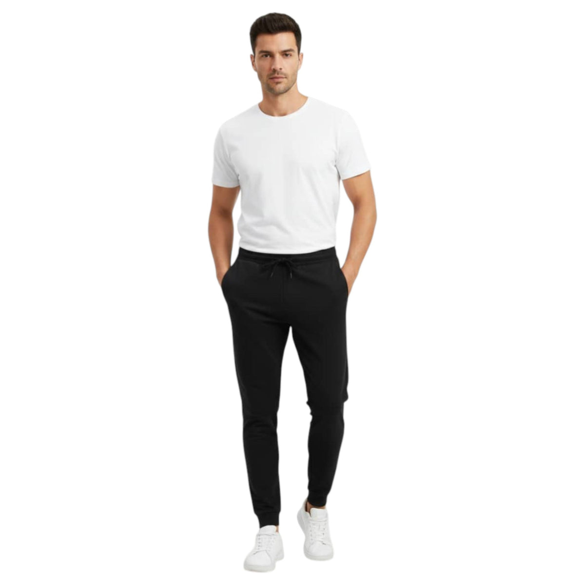 Men's Plain Solid Pant,Black