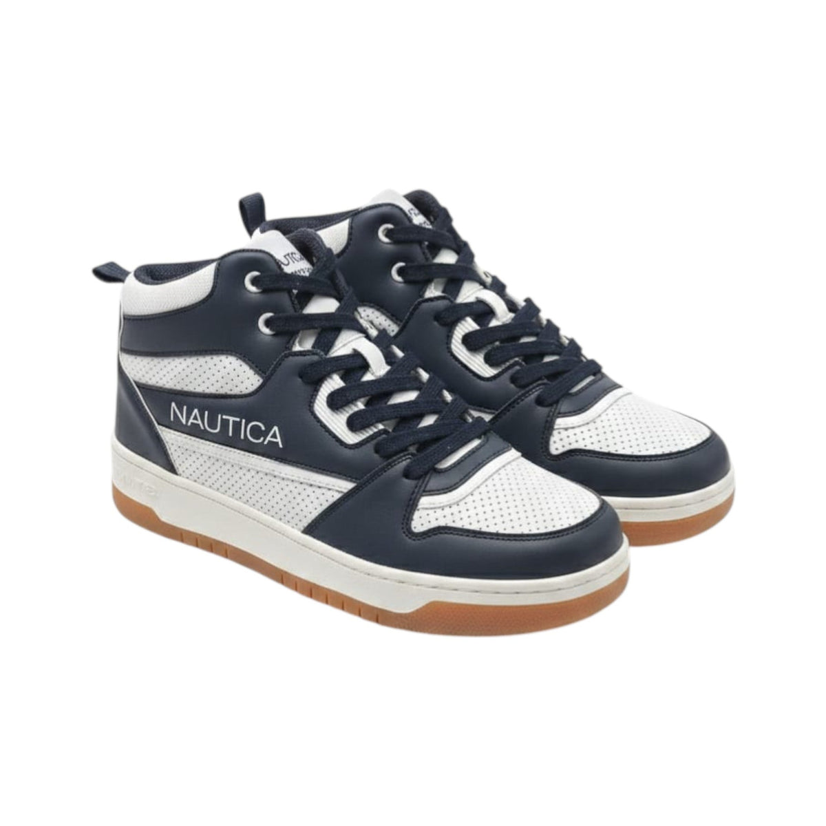 Men's Colorblocked High Shoes,Navy/White