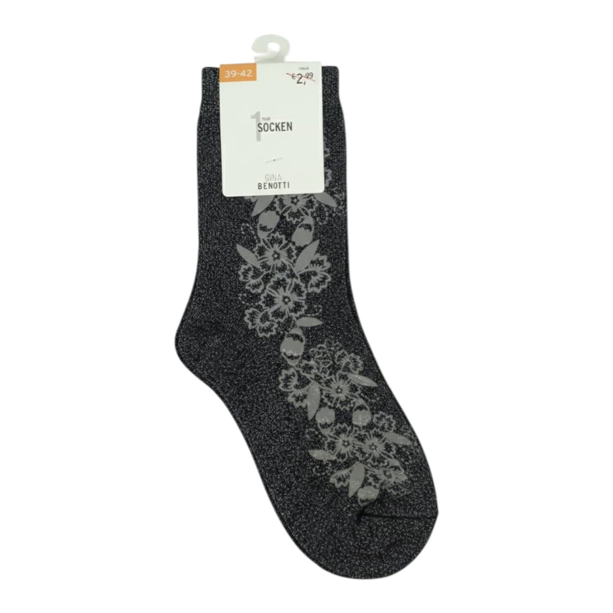 Women's Printed Gliter Socks,Black
