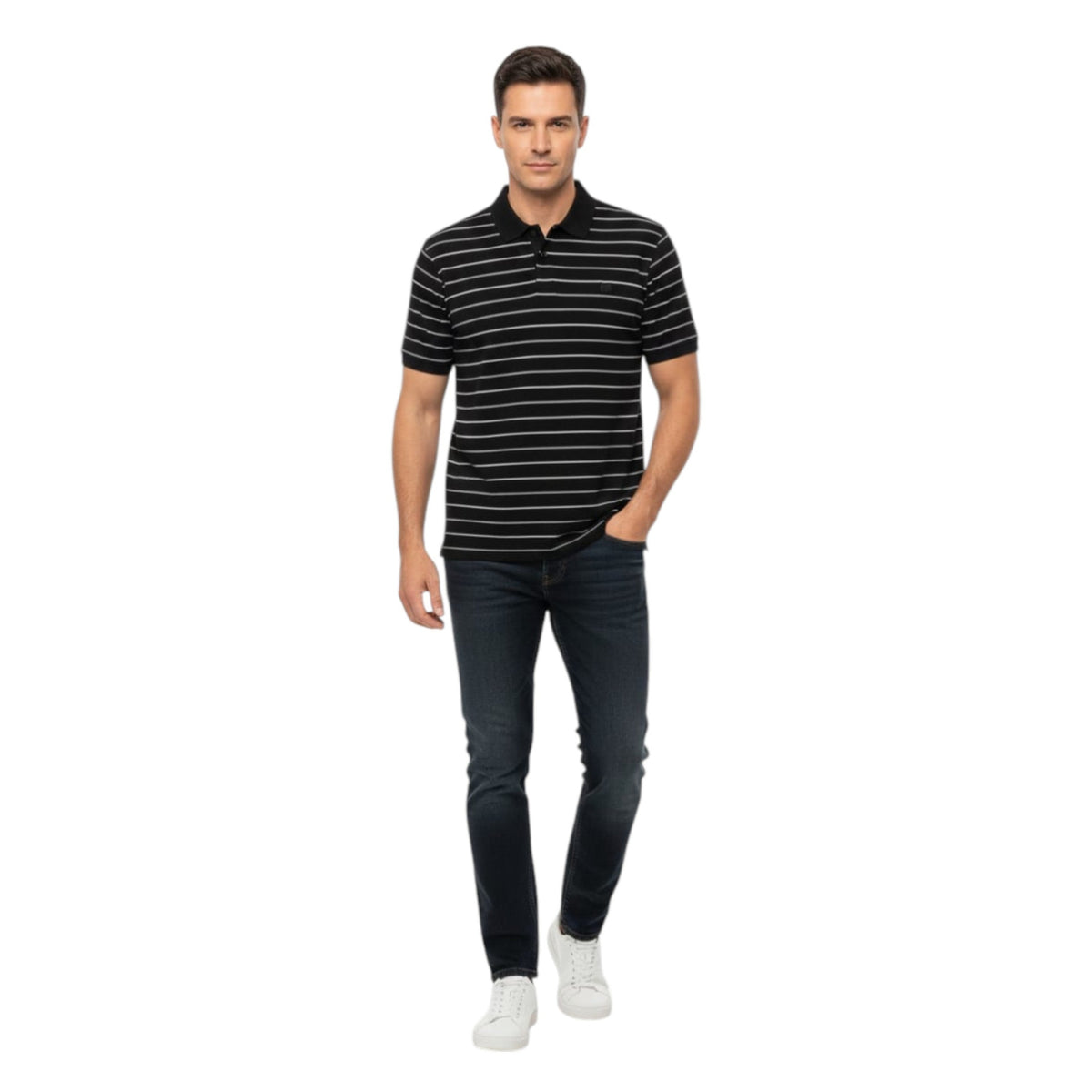 Men's Striped Top,Navy/White