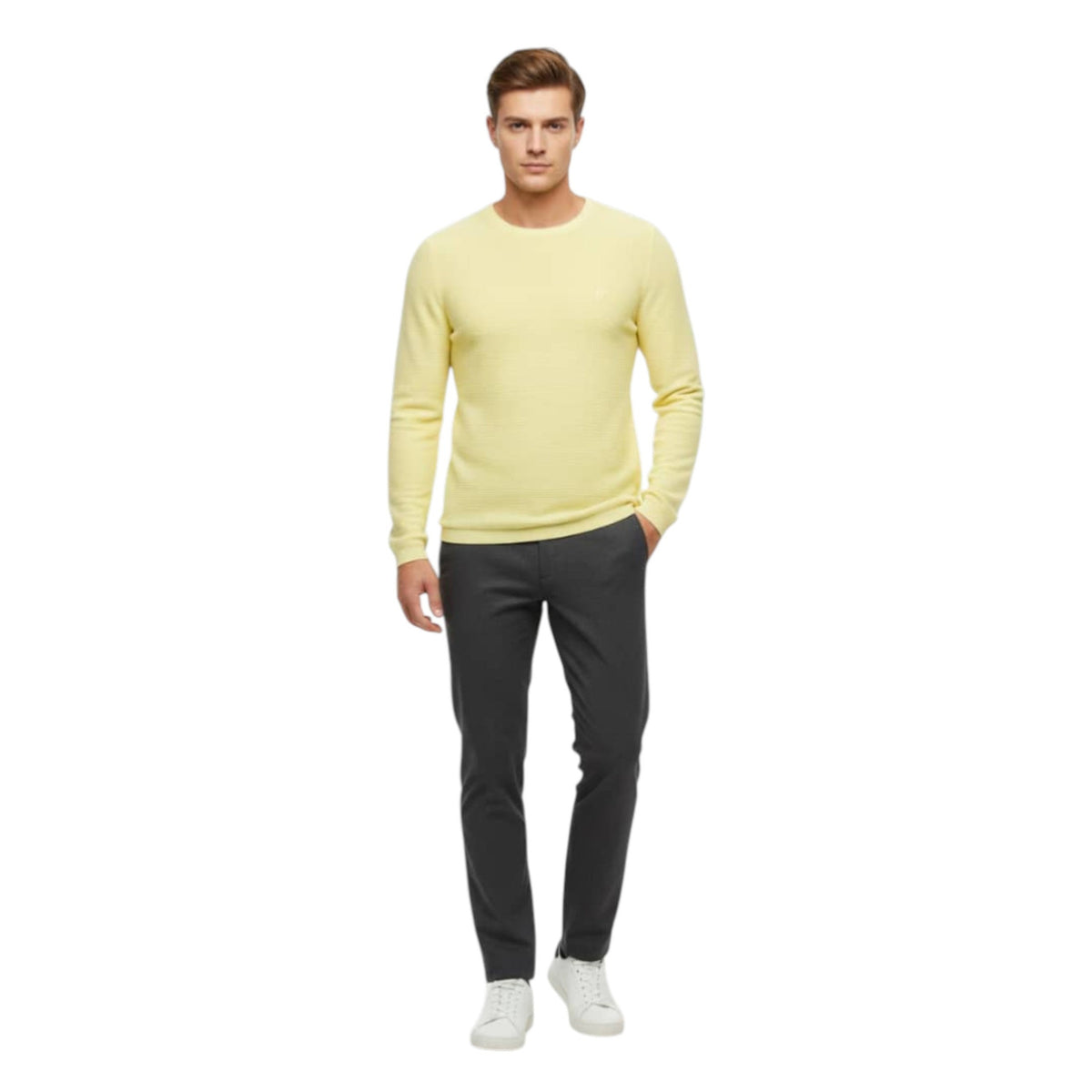Men's Knitted Sweaters,Yellow