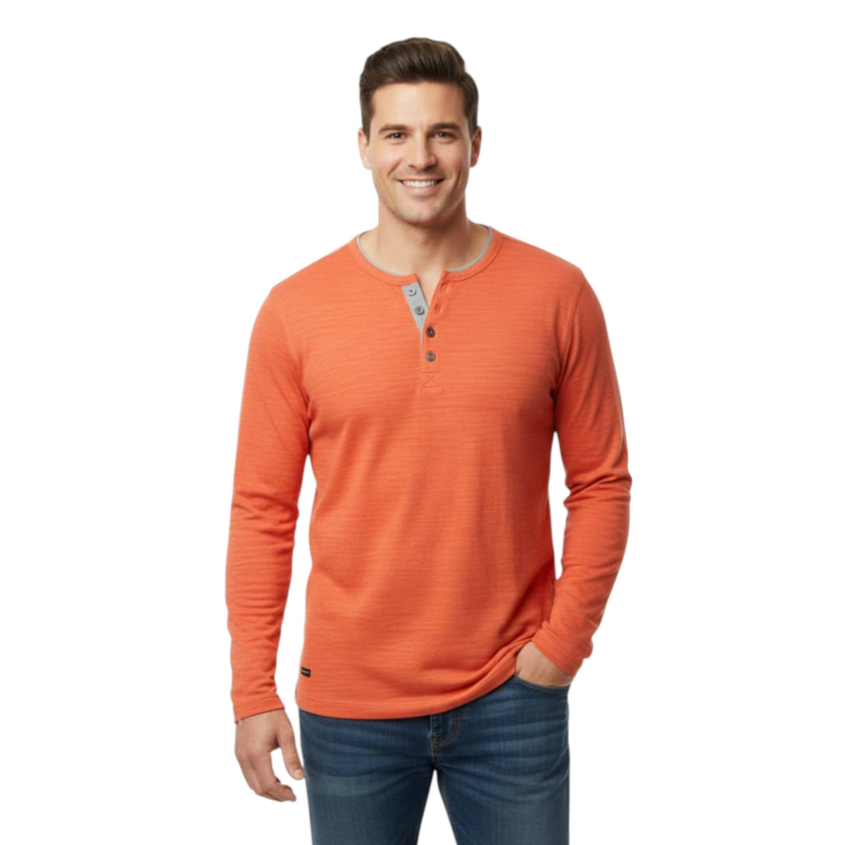 Men's Plain Solid Sweaters,Orange