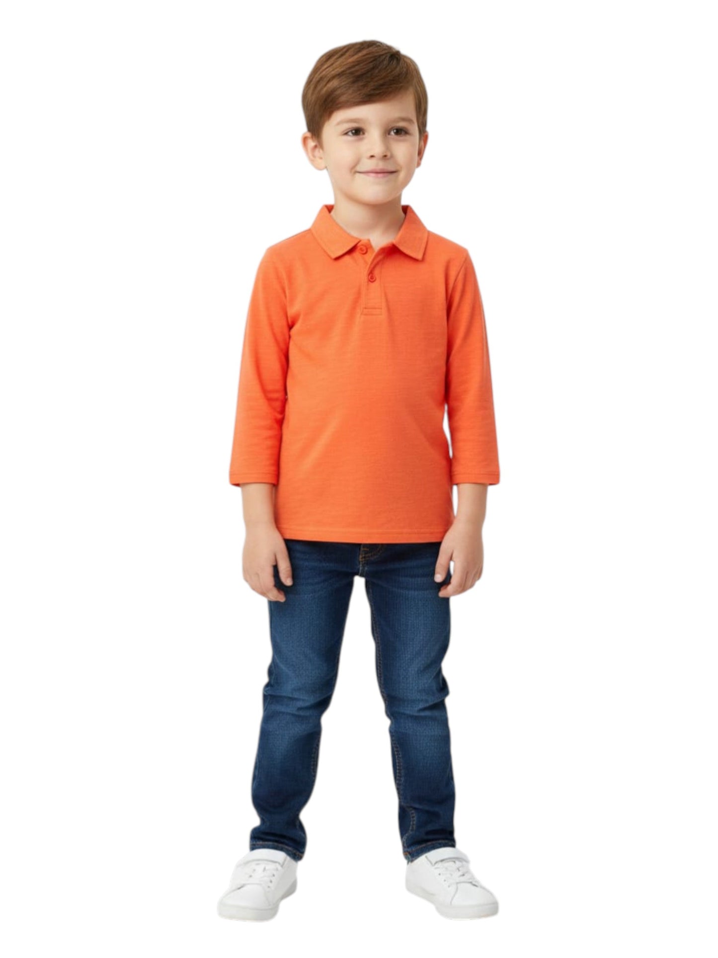 Kids Boy's Plain Solid Top,Orange