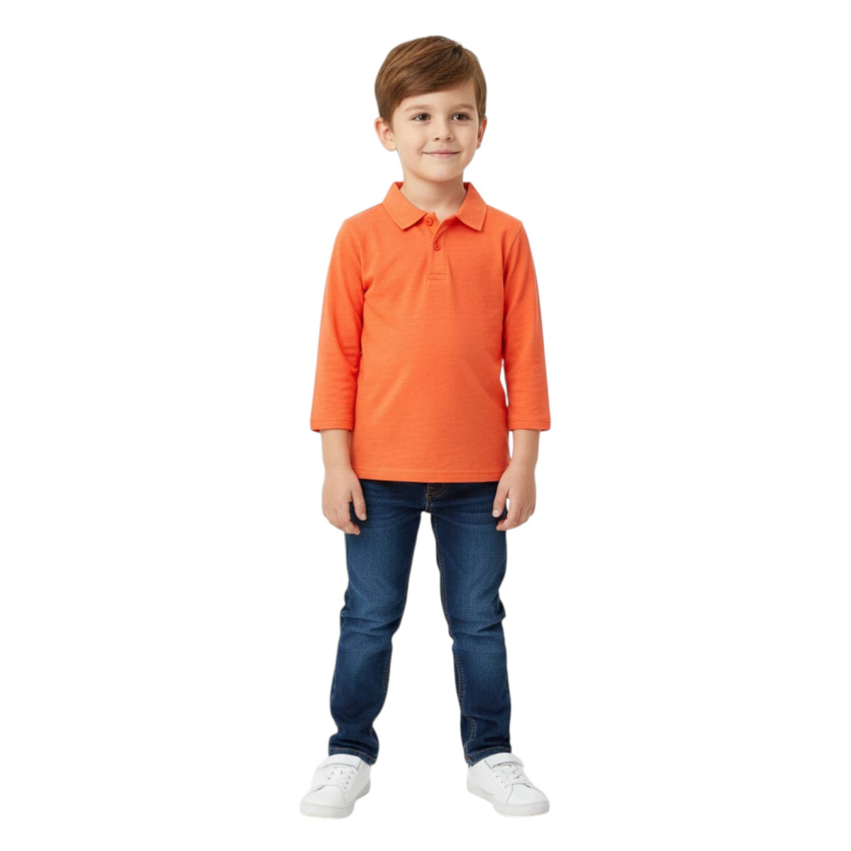 Kids Boy's Plain Solid Top,Orange