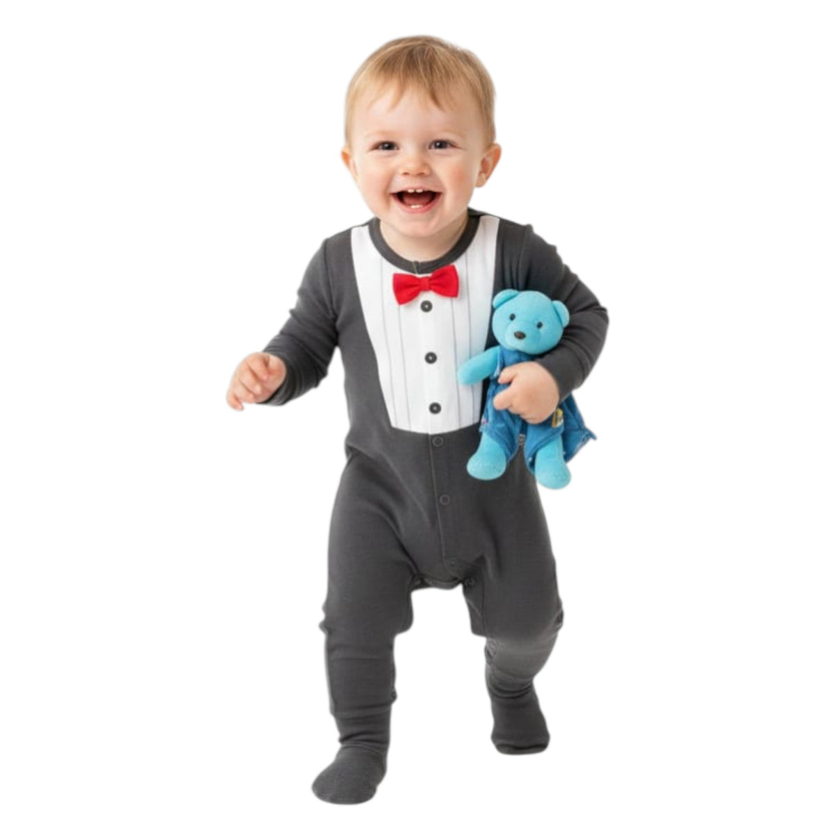 Kids Boy's Colorblocked Jumpsuit,Grey