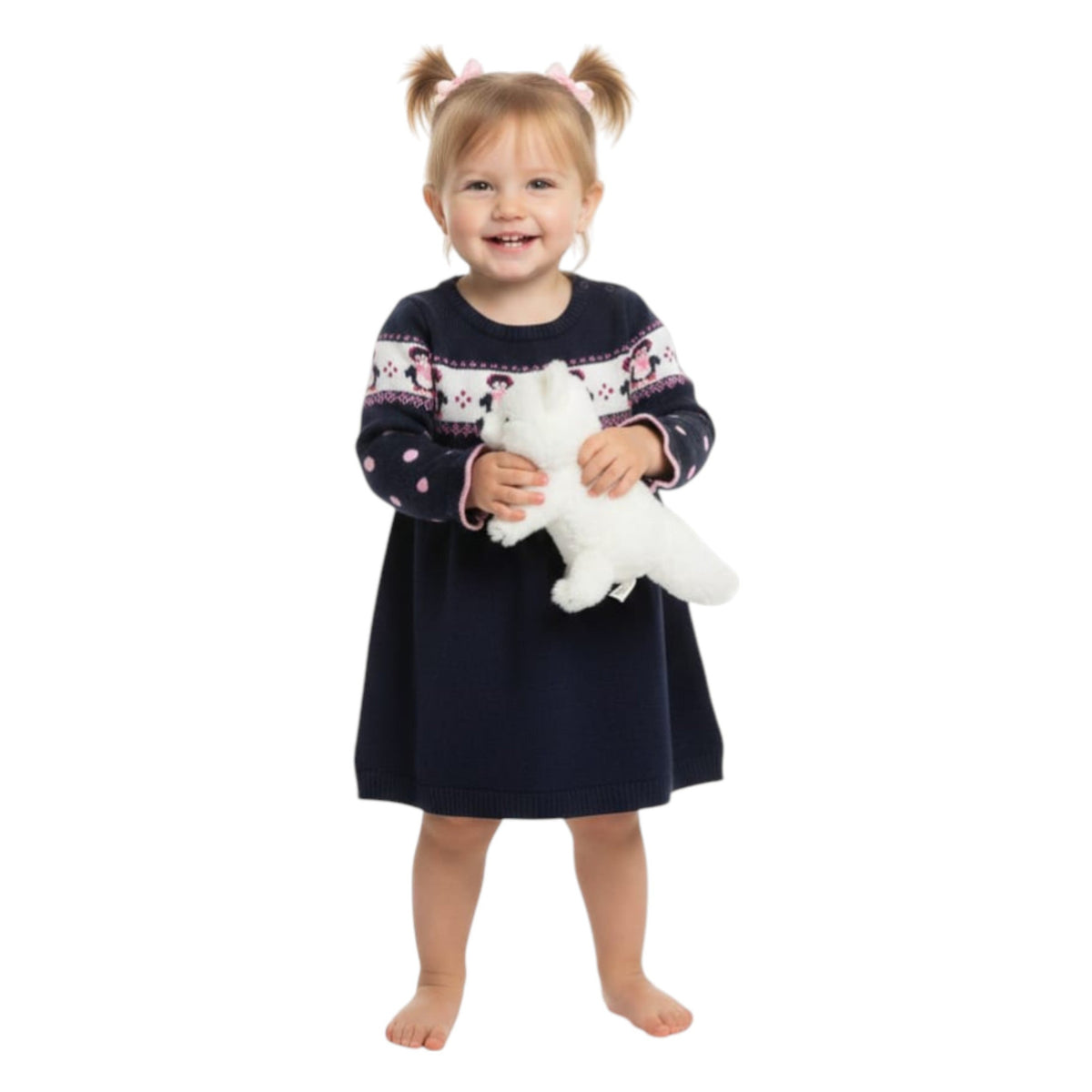 Kids Girl's Printed Dress,Navy