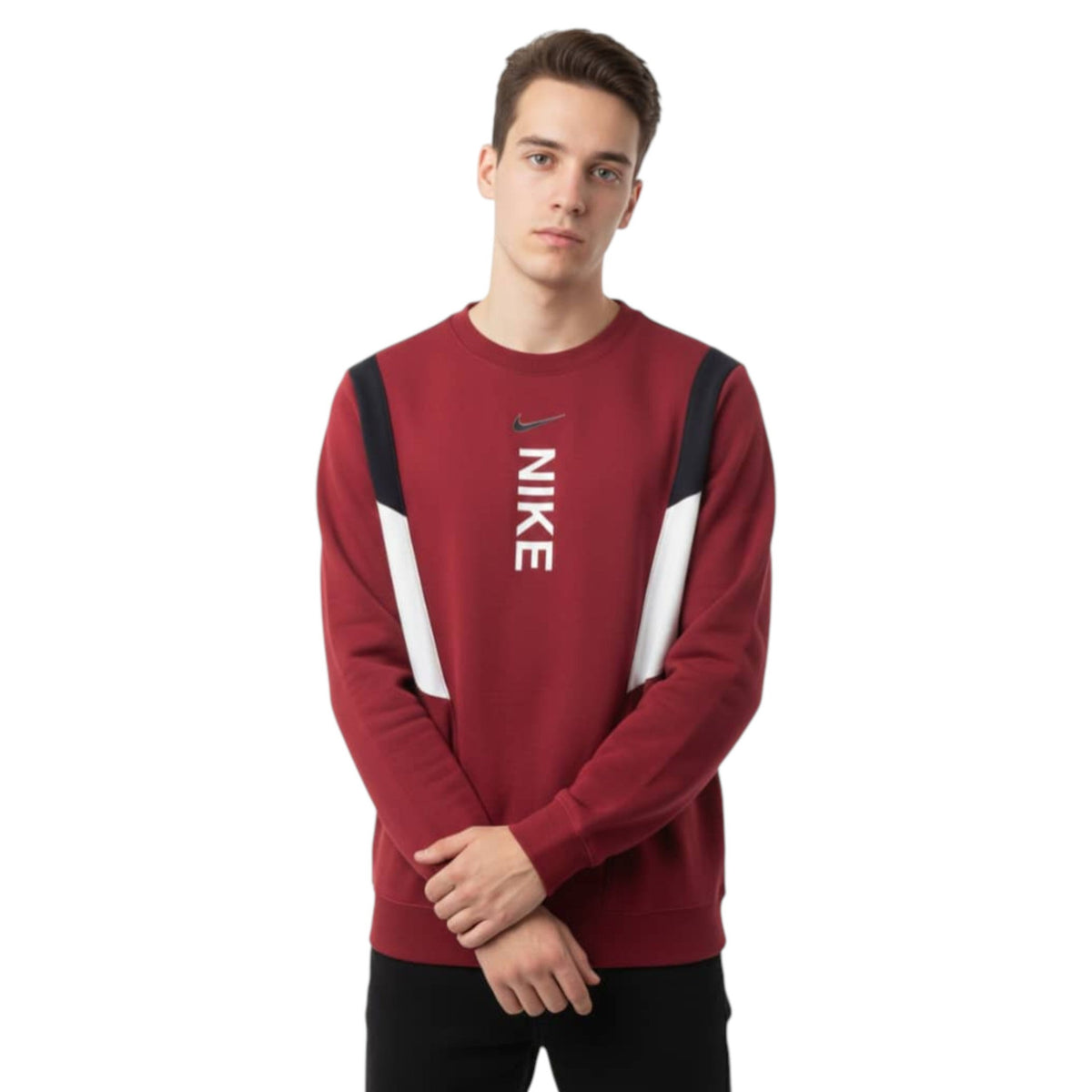 Kids Boy's Colorblocked Sweaters,Burgundy