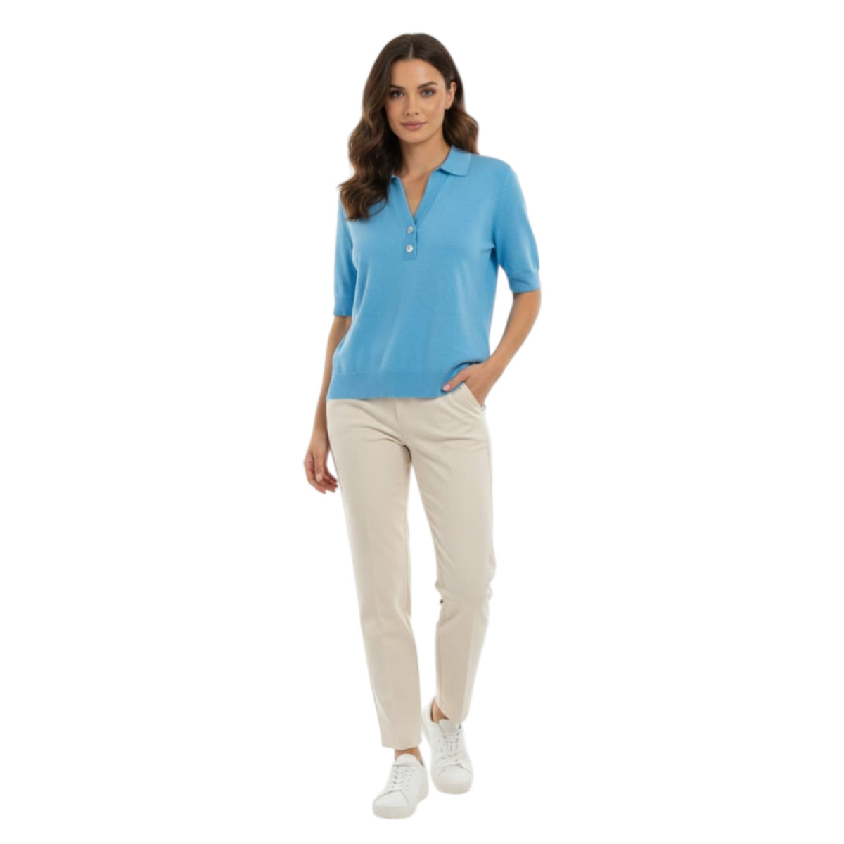 Women's Plain Solid Top,Blue