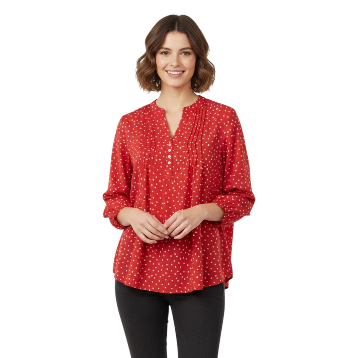 Women's Printed Top,Red