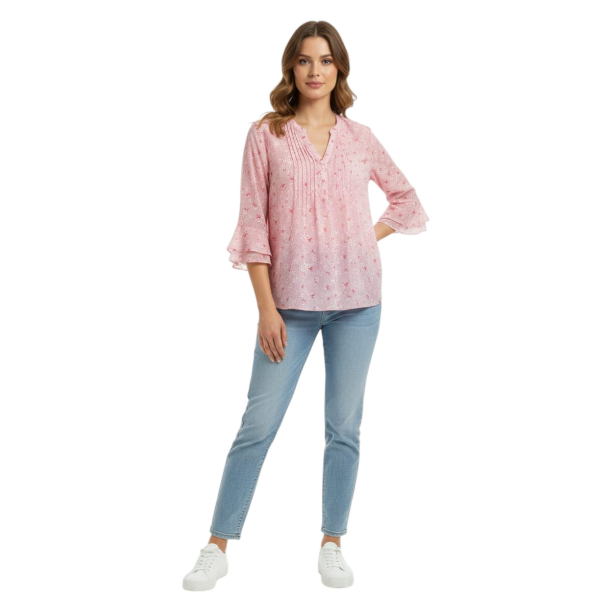 Women's Floral Printed Top,Pink