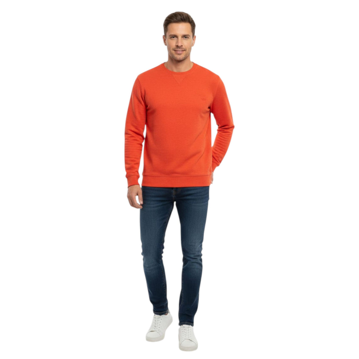 Men's Plain Solid Sweaters,Orange