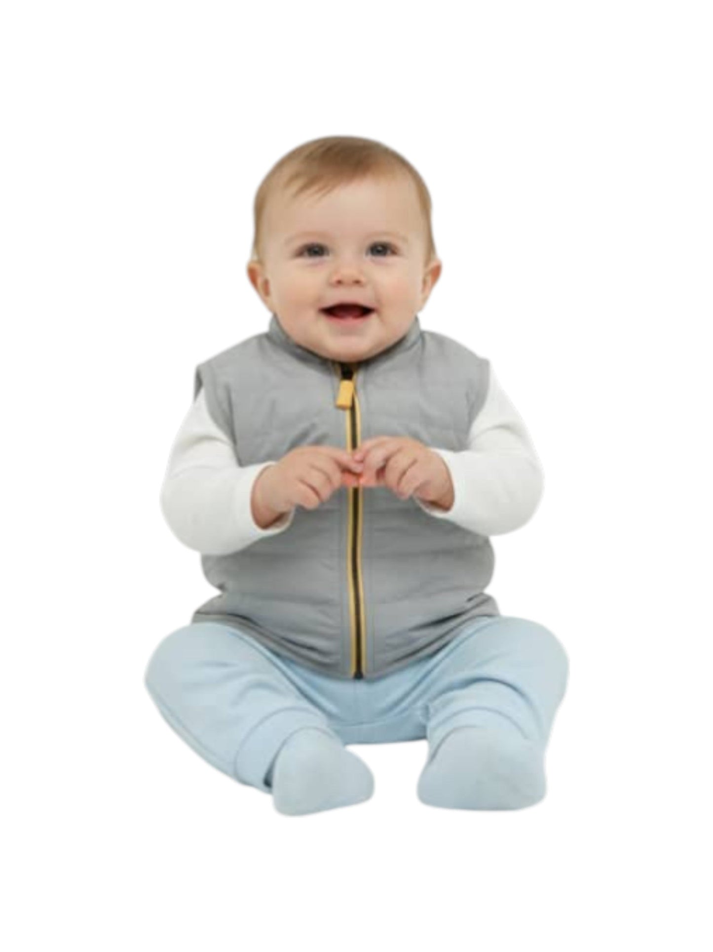 Kids Boy's Plain Solid Vest,Grey