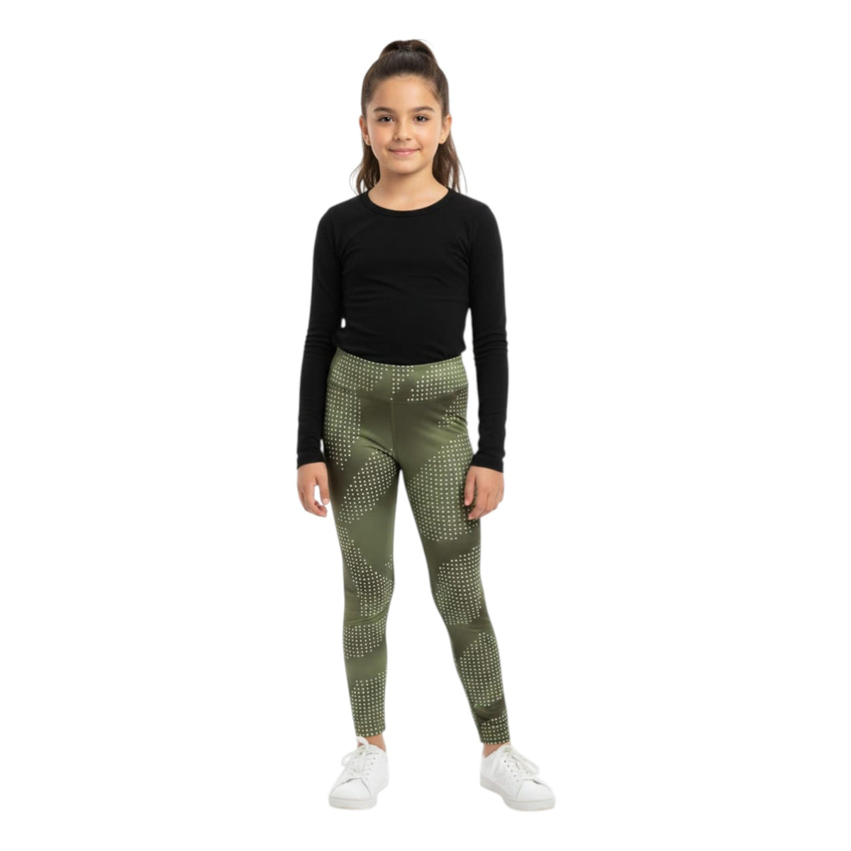 Kids Girl's Printed Legging,Green