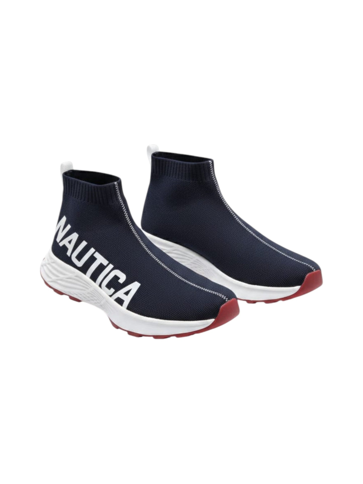 Men's Brand Logo Printed High Top Shoes,Navy