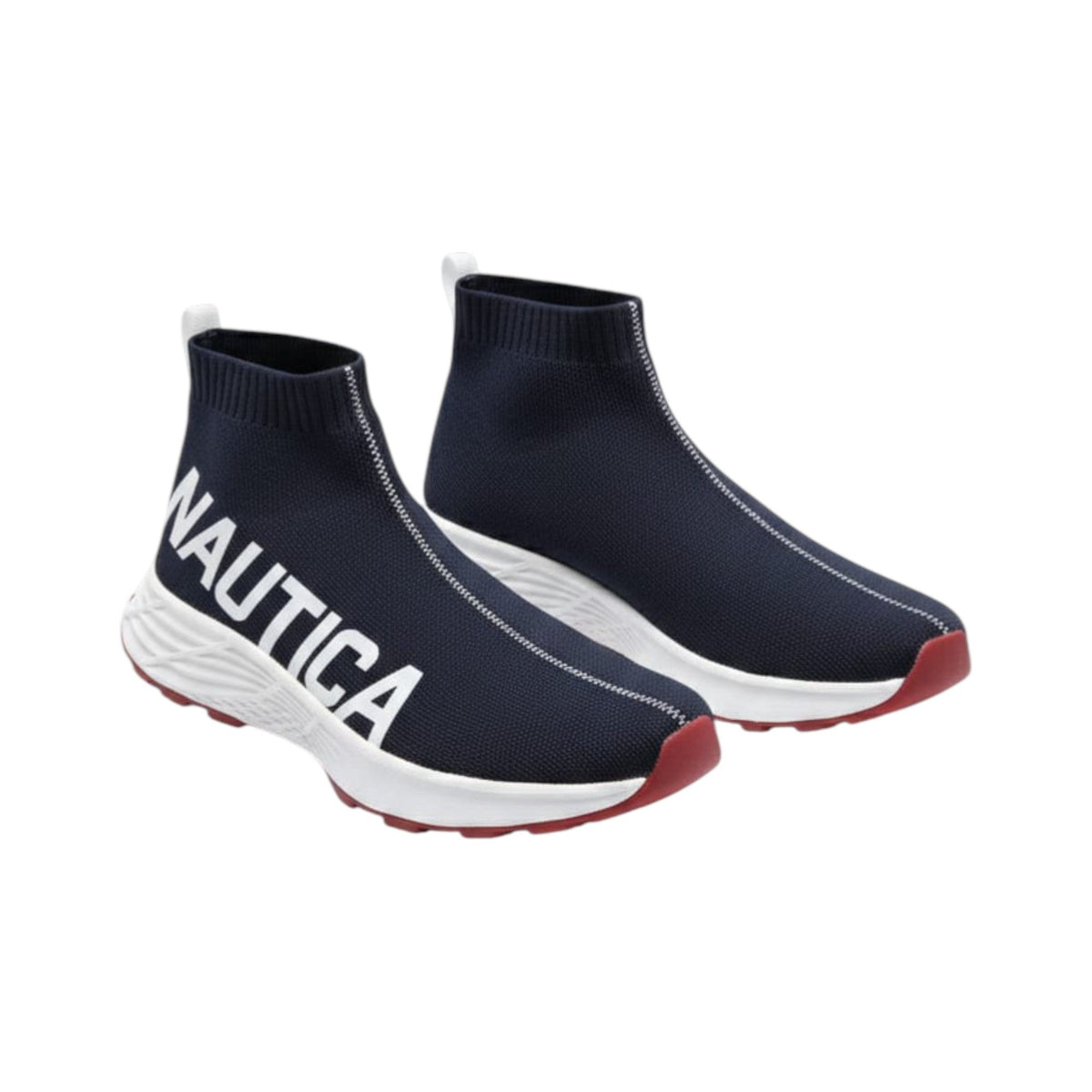 Men's Brand Logo Printed High Top Shoes,Navy