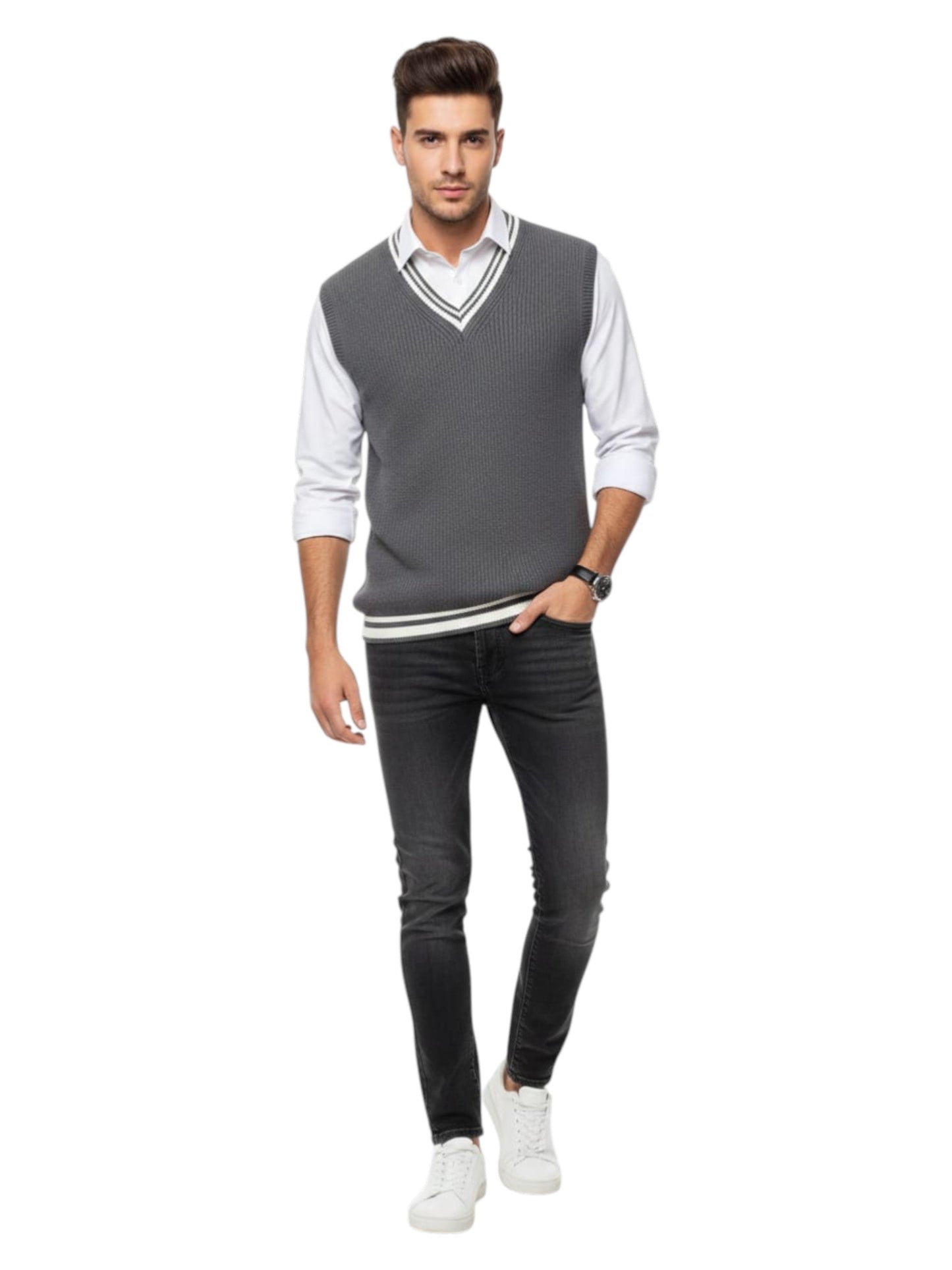 Men's Knitted Sweaters,Grey