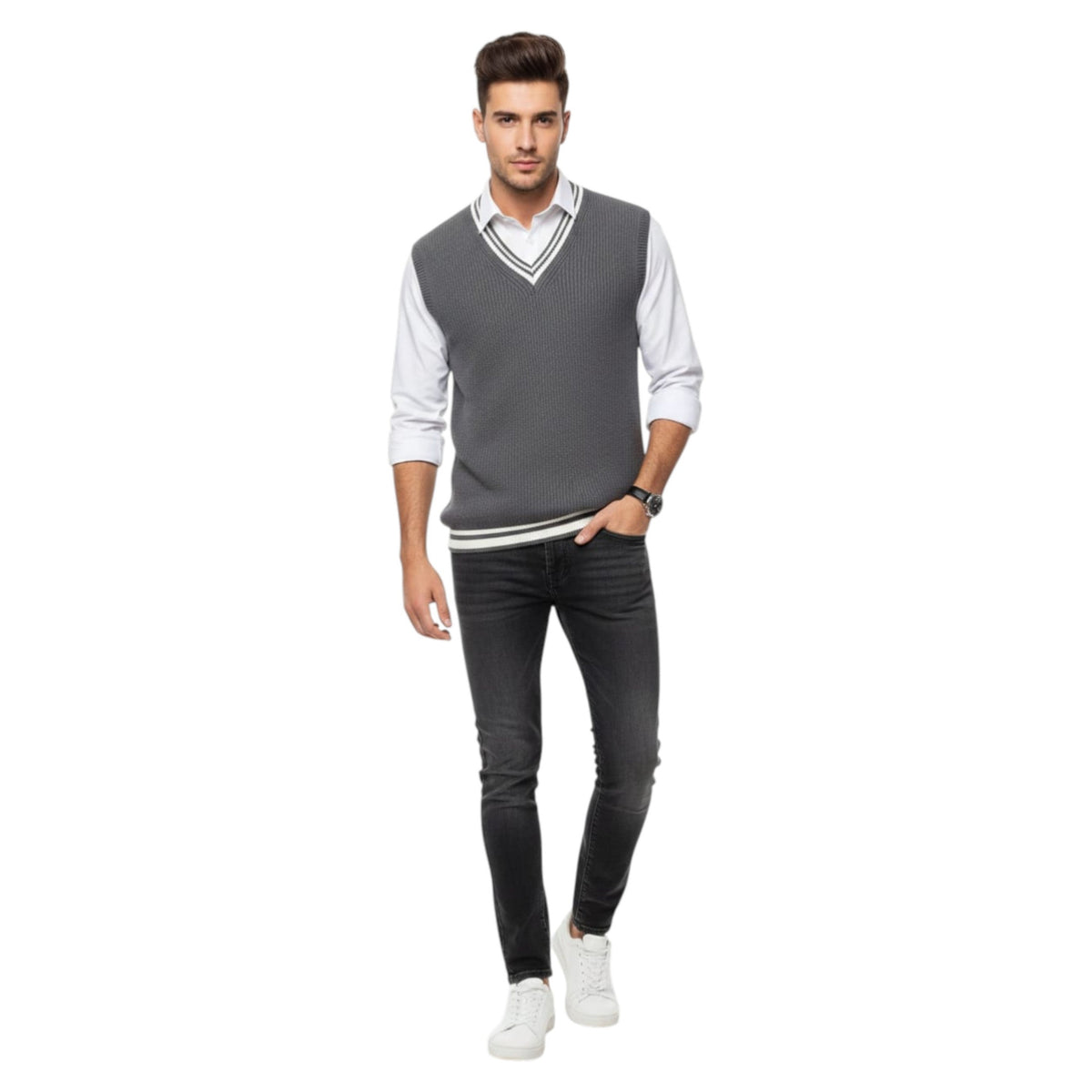 Men's Knitted Sweaters,Grey