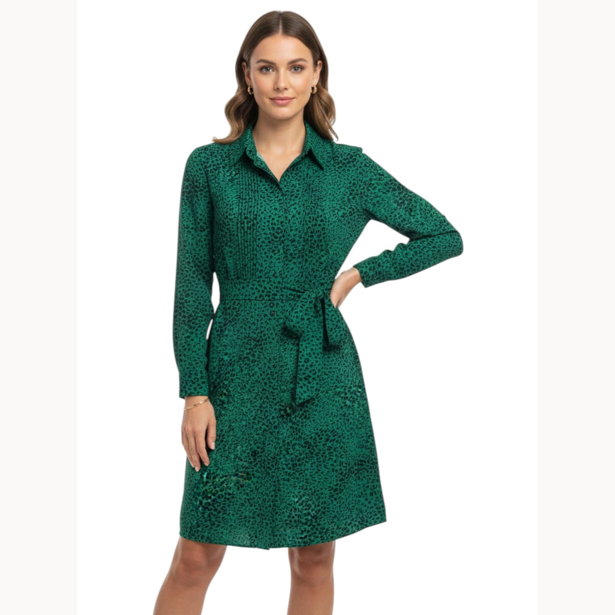 Women's Printed Dress,Green