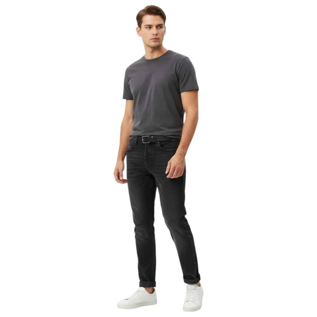 Men's Washed Jeans,Black