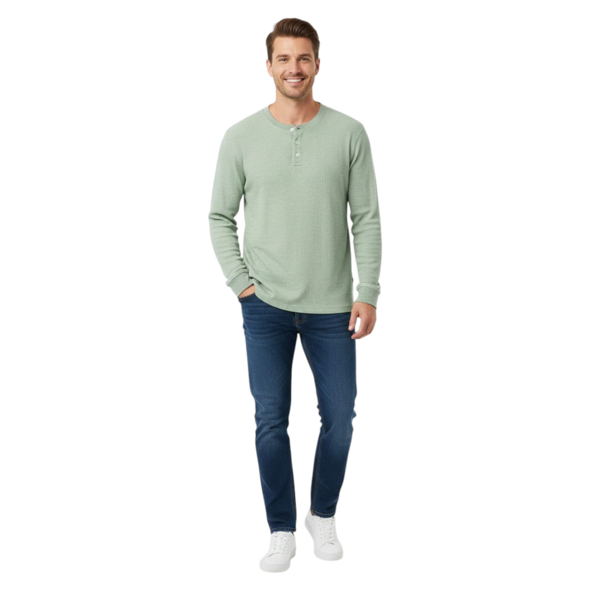 Men's Plain Solid Sweaters,Mint