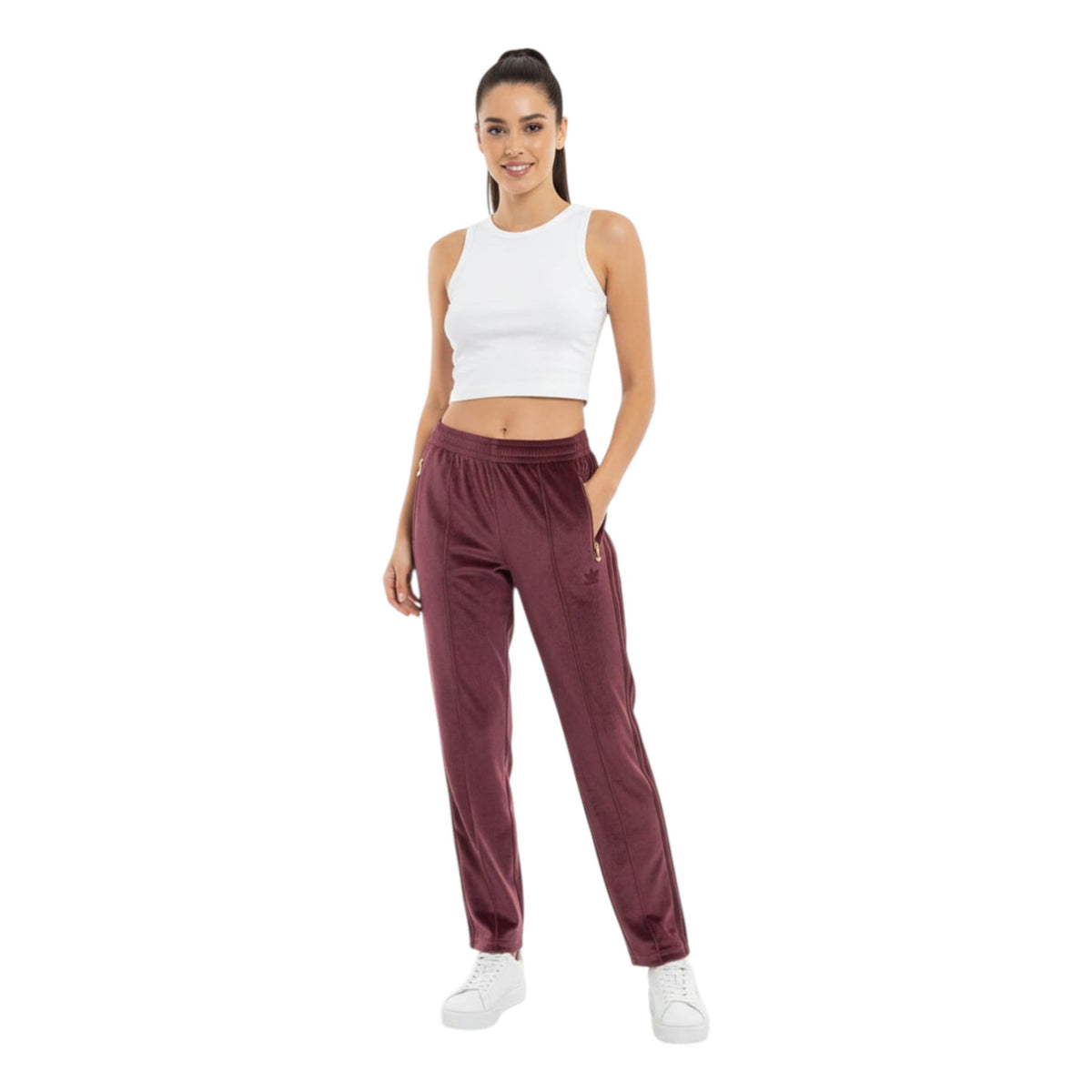 Women's Plain Velvet Pant,Dark Purple