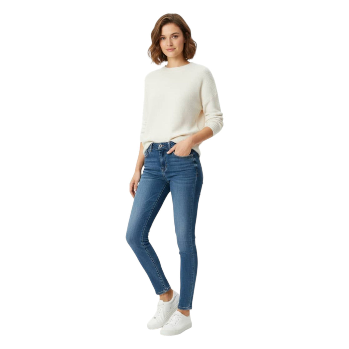 Women's Washed Jeans,Blue