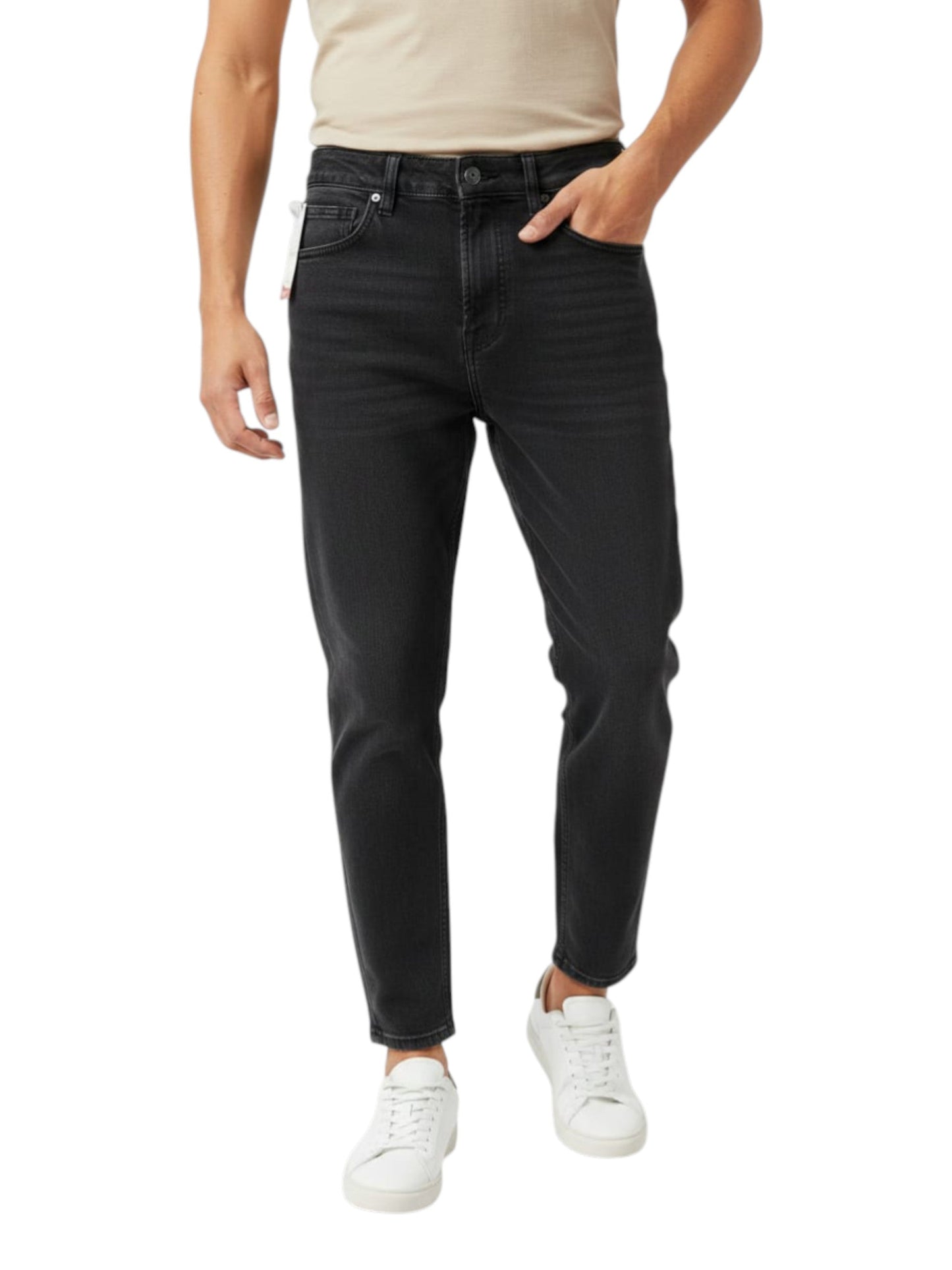 Men's Plain Solid Jeans,Grey