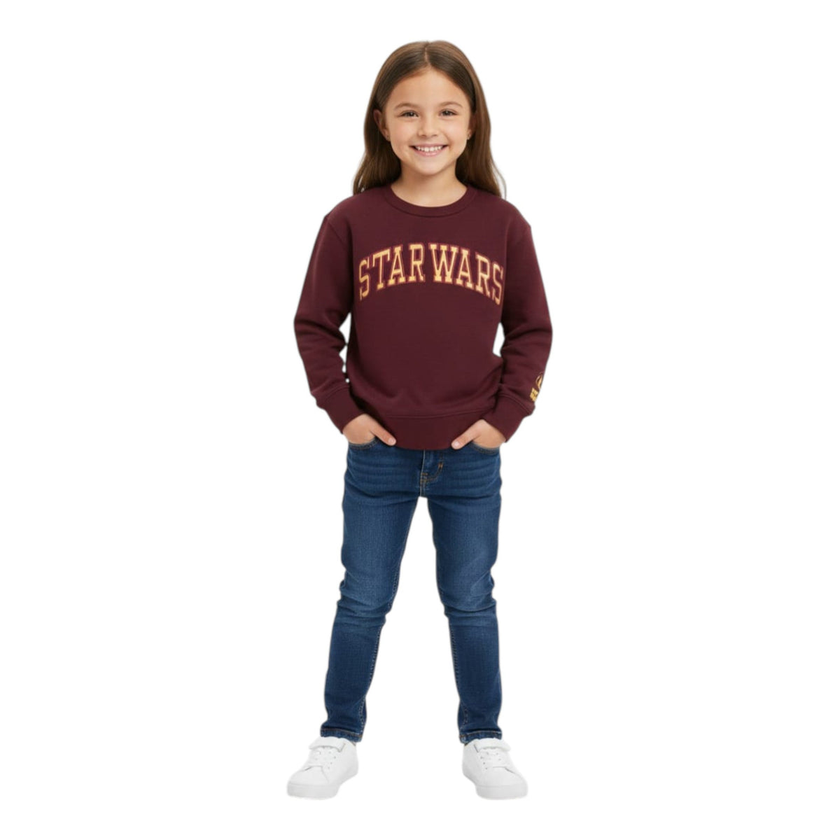 Kids Girl's Printed Sweaters,Burgundy
