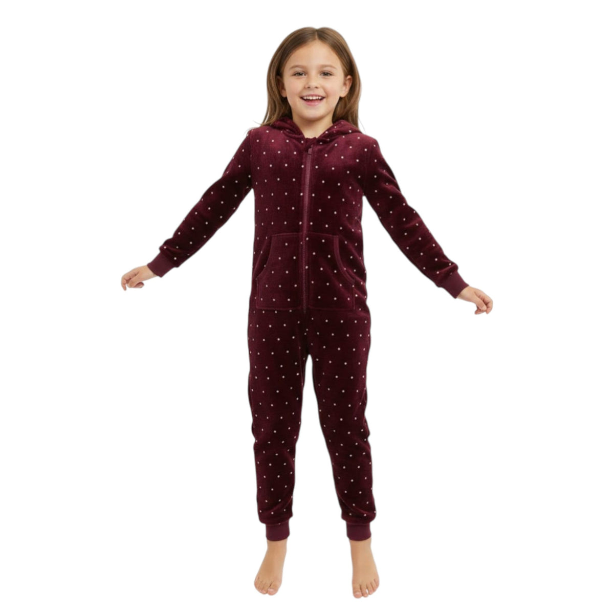 Kids Girl's Printed Jumpsuit,Dark purple