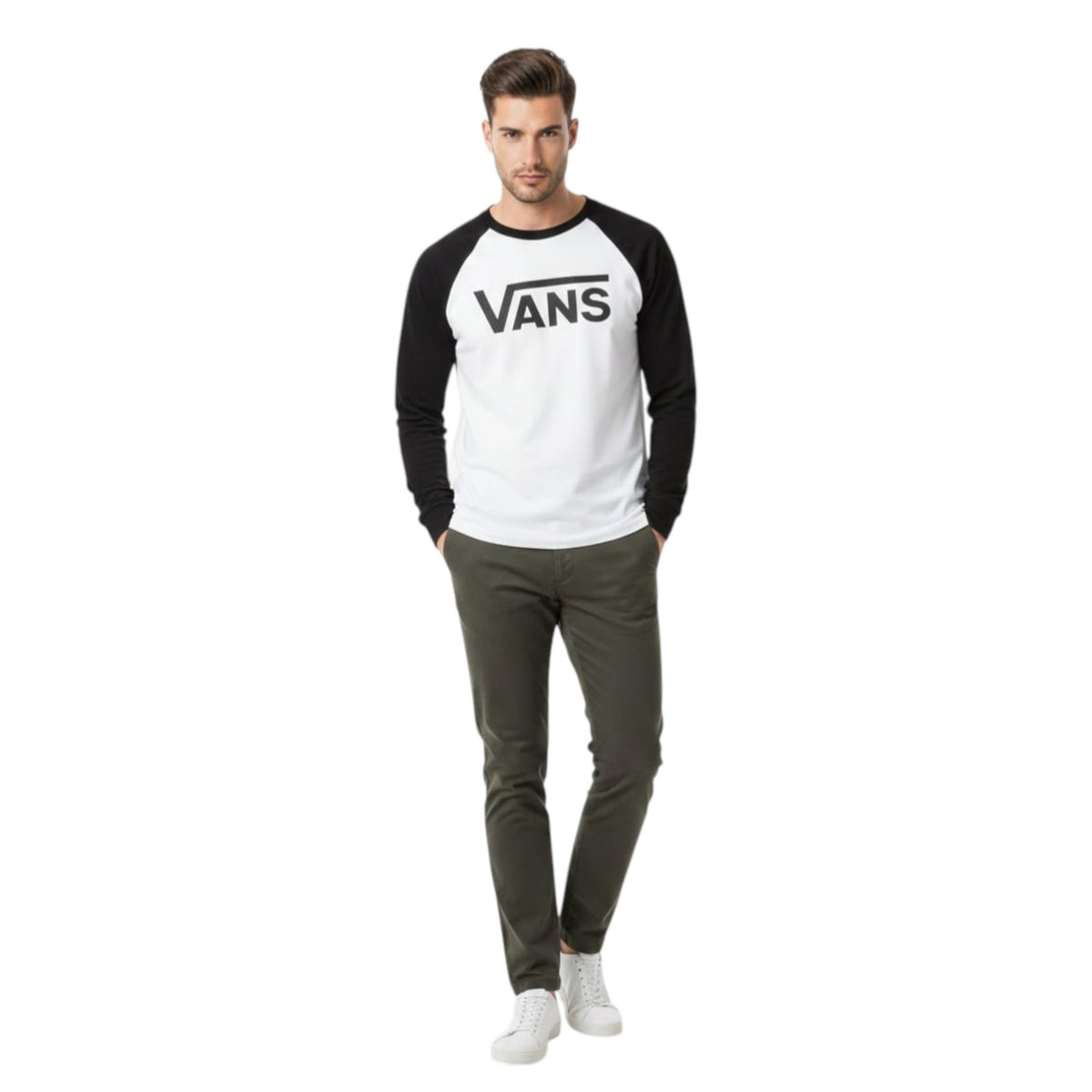 Men's Brand logo Printed Top, White
