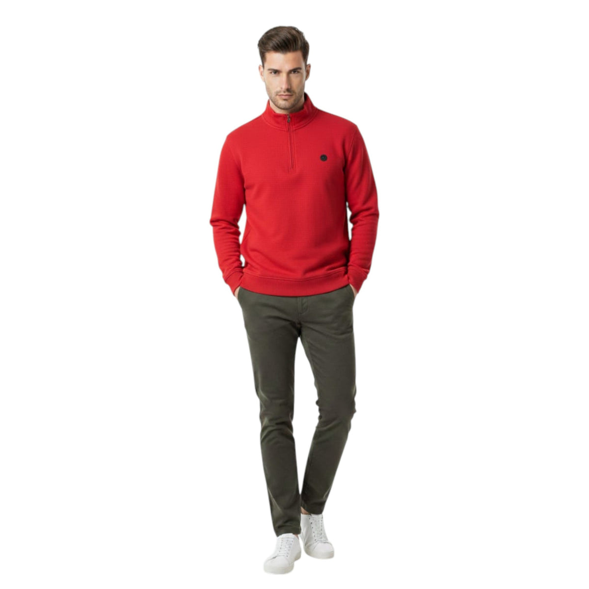 Men's Plain Solid Sweaters,Brick