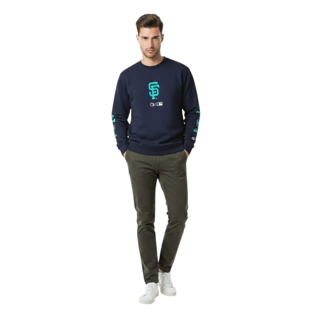 Men's Graphic Printed Sweaters,Navy