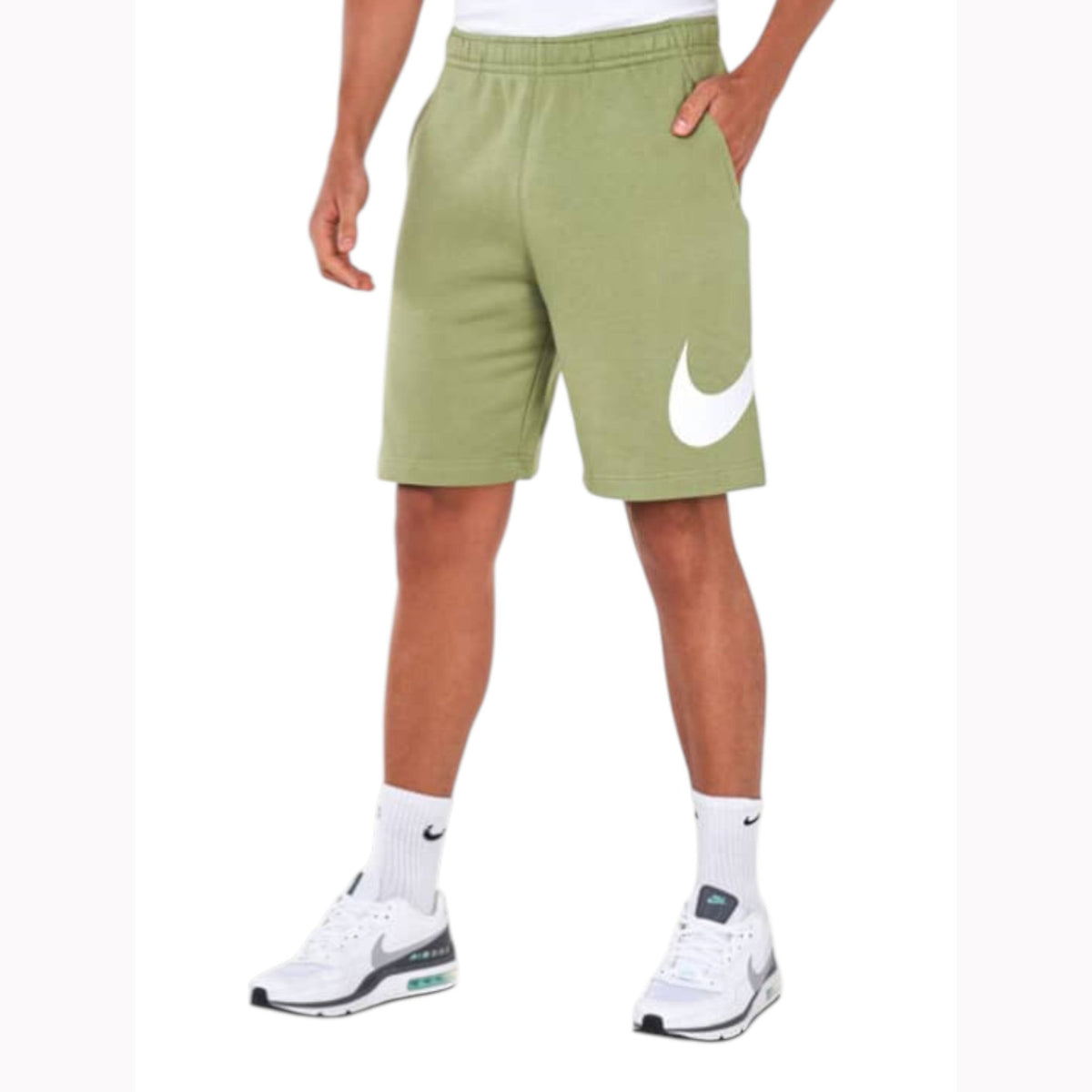 Men's Brand Logo Printed Short,Light Olive