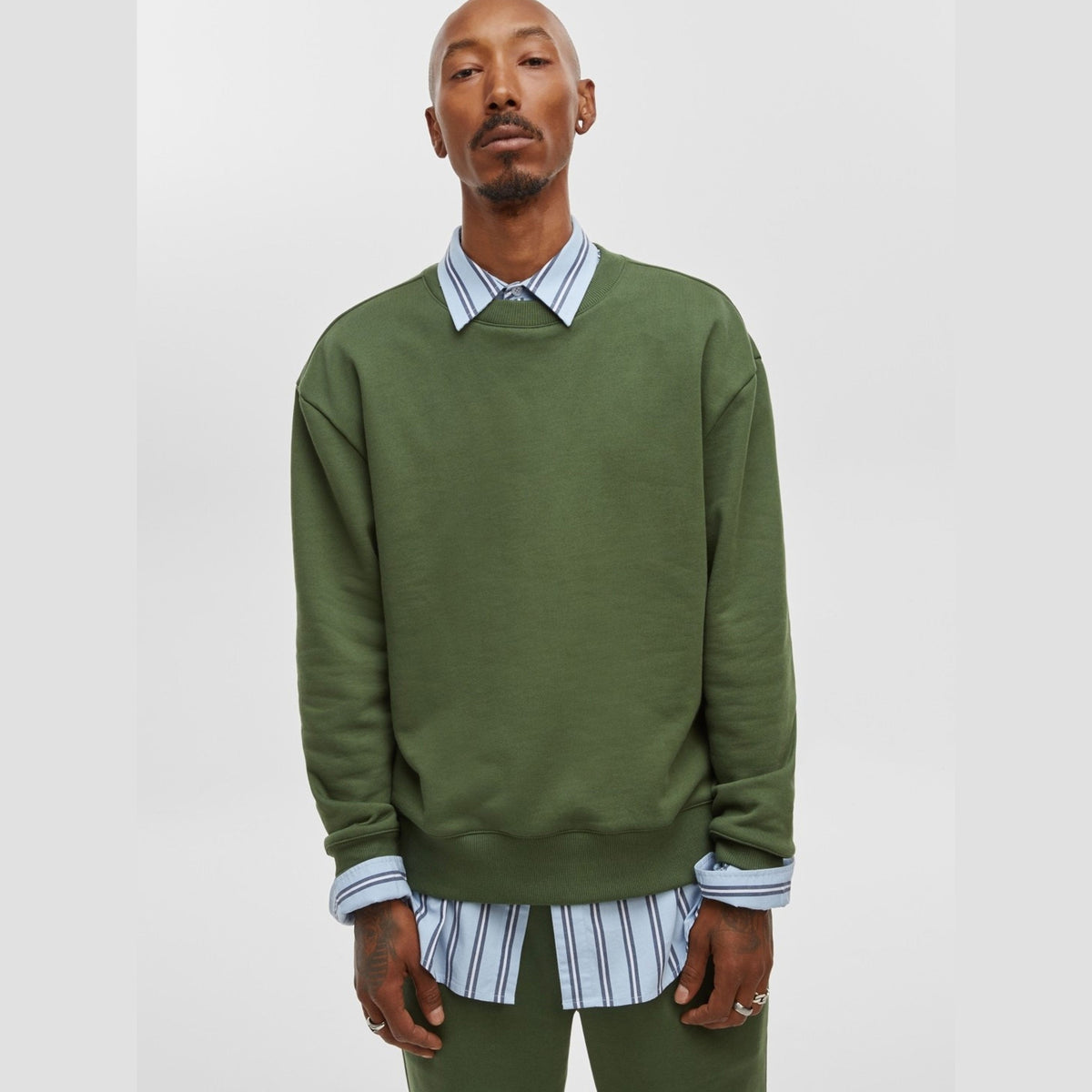 Men's Plain Solid Sweaters,Green