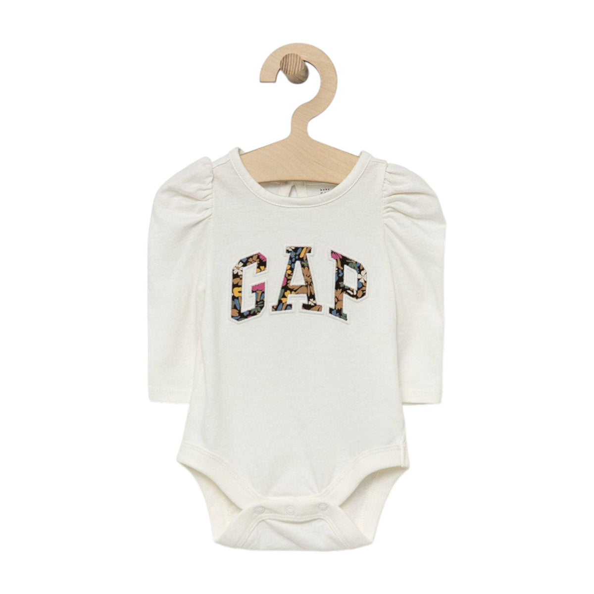Kids Girl's Brand Logo Printed Bodysuit,White