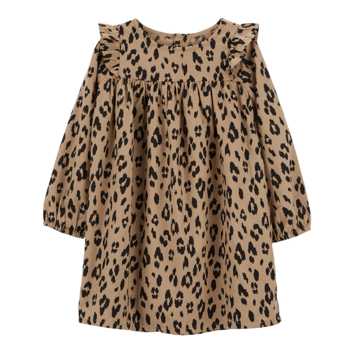 Kids Girl's Printed Dress,Light Brown