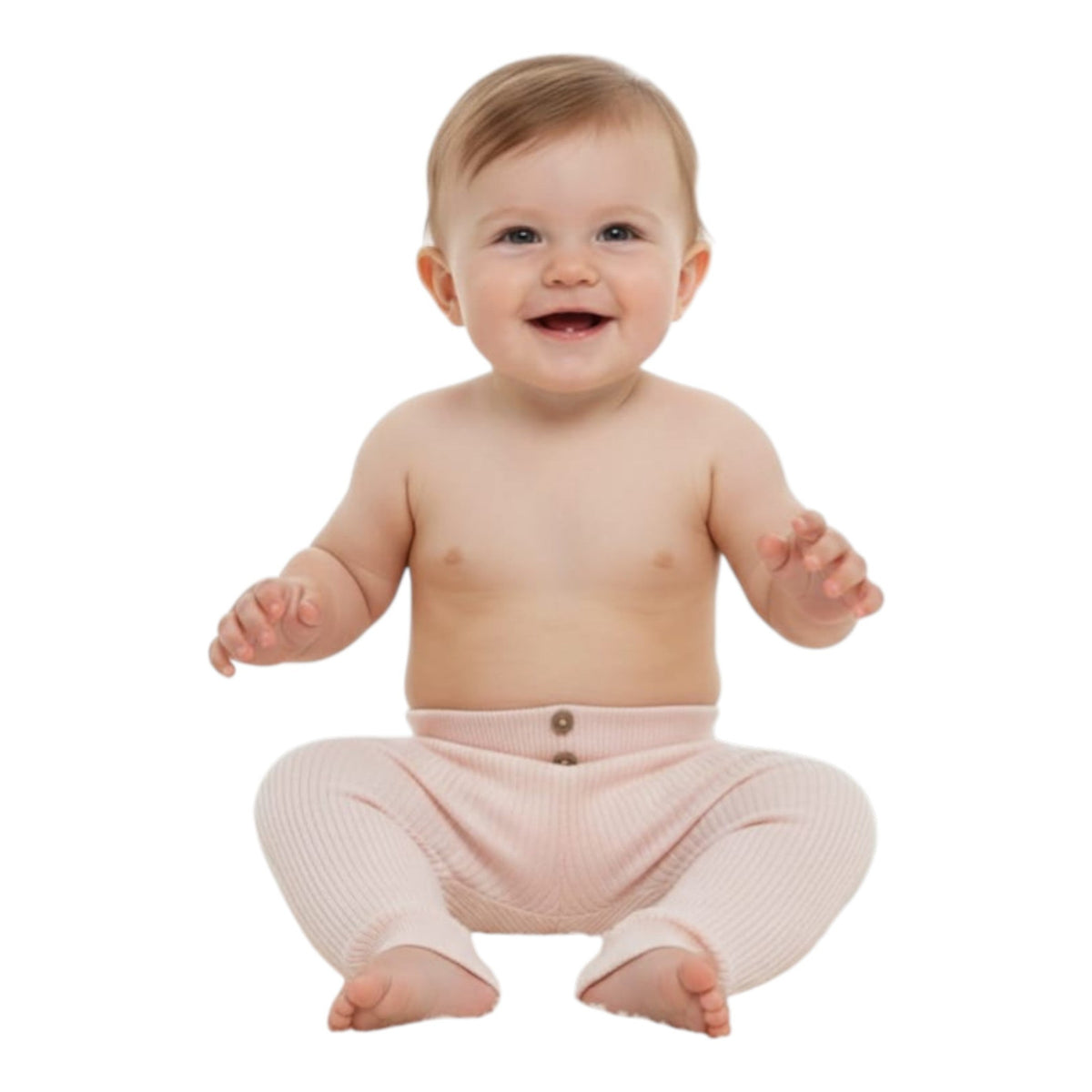 Kids Boy's Ribbed Pant,Light Pink