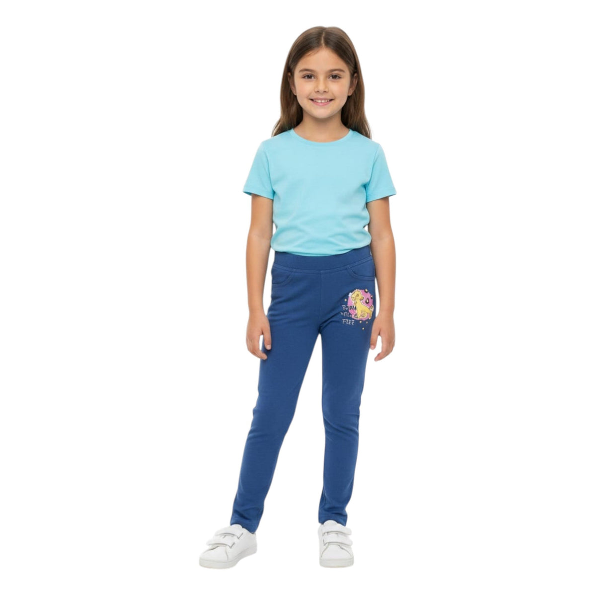 Kids Girl's Printed Pant,Navy