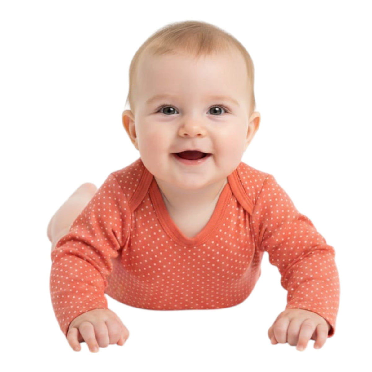 Kids Girl's Printed Bodysuits,Dark Coral