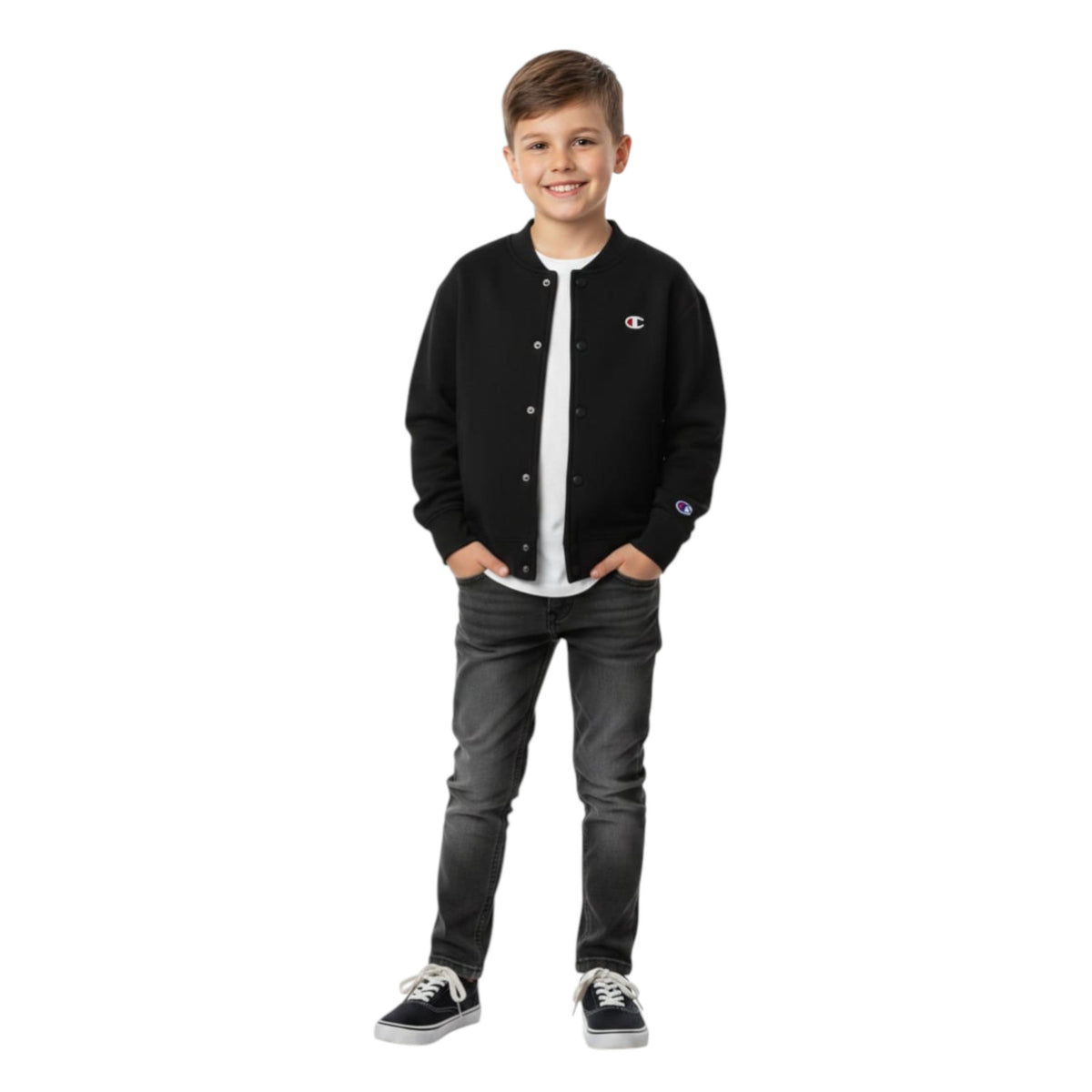 Kids Boy's Plain Sweaters,Black