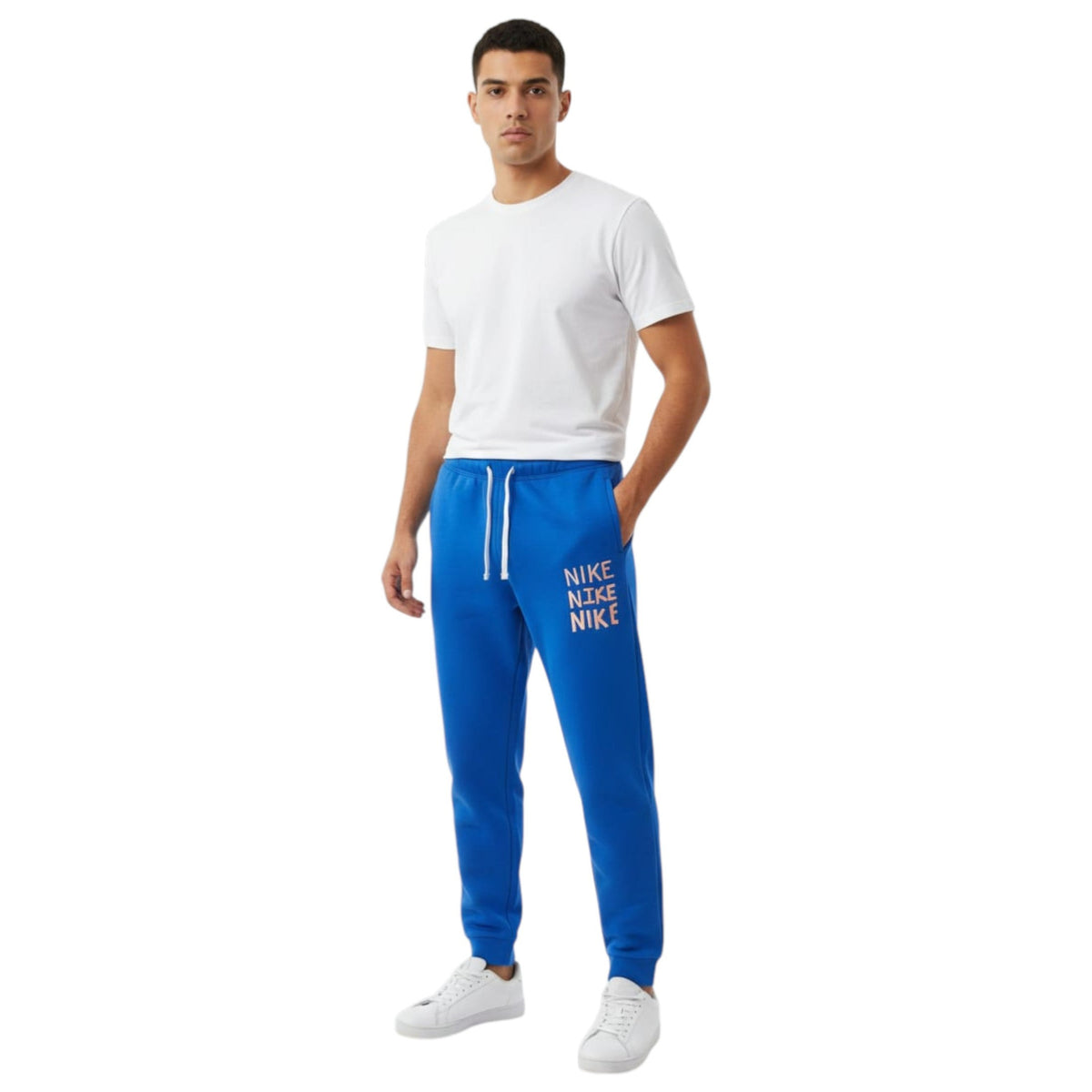 Men's Brand Logo Printed Pant,Blue