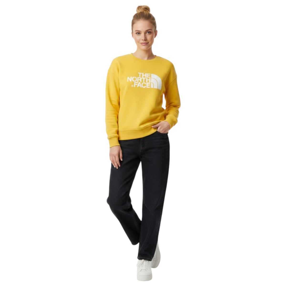 Women's Brand Logo Printed Sweaters,Yellow