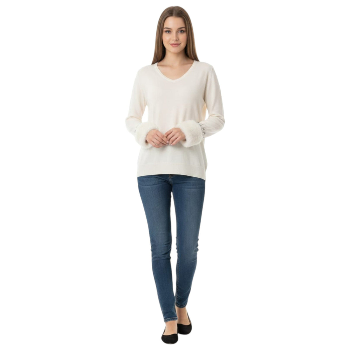 Women's Plain Top,Light Beige