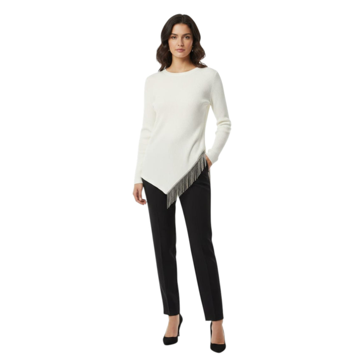 Women's Ribbed Top,Off White